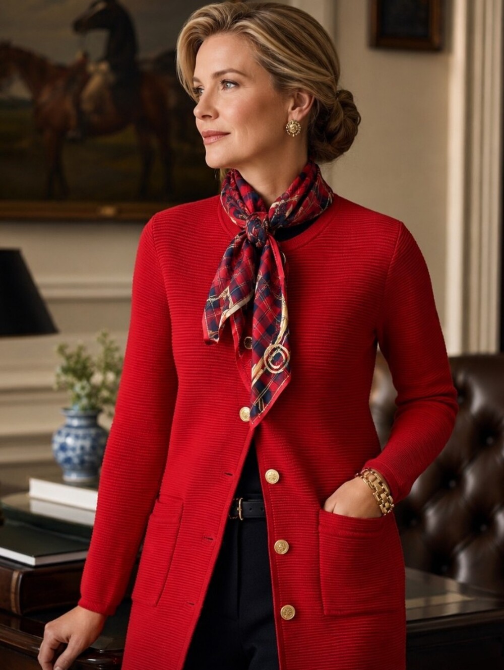 Vintage Red Cardigan